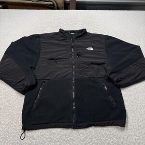 North Face Jacket Mens Large Black Full Zip Fleece WindWall Outdoor Hiking
